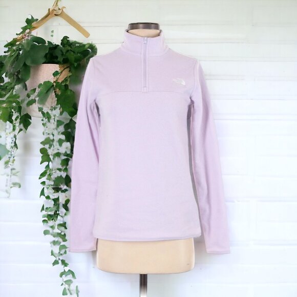 The North Face Women's TKA Glacier Quarter Zip Fleece Sweater in Lavender Fog - Picture 5 of 10